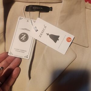 Zesica Women's Classic Beige Blazer & Pants